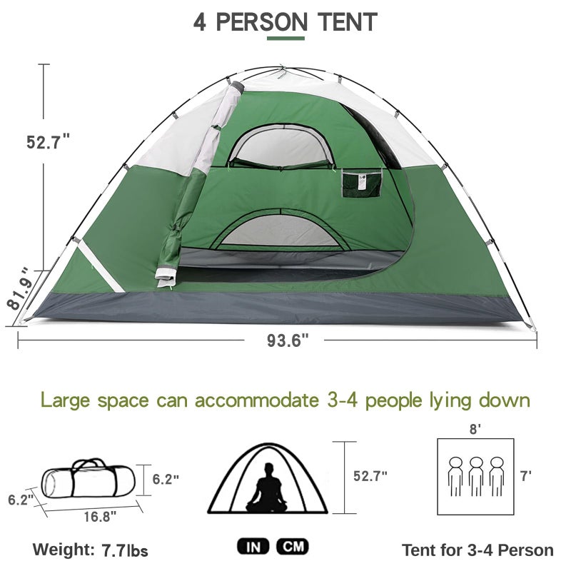 CAMEL CROWN Tents for Camping 2/3/4/5 Person Camping Dome Tent, Waterproof,Spacious, Lightweight Portable Backpacking Tent for Outdoor Camping/Hiking - Image 2